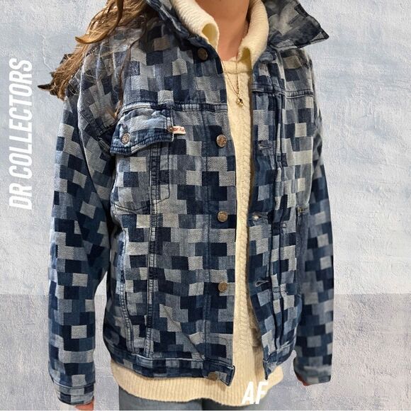 DR COLLECTORS JACQUARD DENIM JACKET NEW NWT S & M - Picture 1 of 10